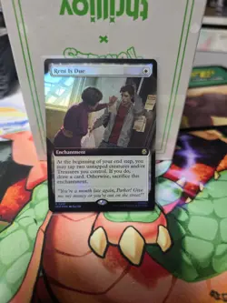 NM Extended Art Foil Rent is Due, MTG, Marvel's Spider-Man, Magic, 247 - Image 1