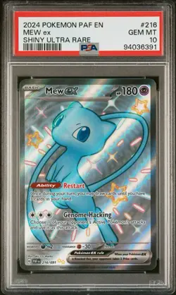 Pokemon 2024 PAF En-Paldean Fates Shiny Ultra Rare #216 Mew EX GEM MINT PSA 10 - Image 1