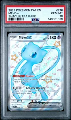 2024 POKEMON PAF EN-PALDEAN FATES SHINY ULTRA RARE #216 MEW EX PSA 10 - Image 1