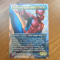 NM Borderless Sensational Spider-Man, MTG, Marvel's Spider-Man, Magic, 25 - Image 1