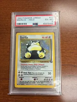 1999 Pokemon Jungle Snorlax Holo Rare Unlimited, 11/64 PSA 6 - Image 1