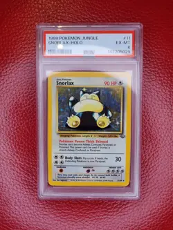 1999 Pokemon TCG Snorlax Jungle Holo PSA 6 #11 - Image 1