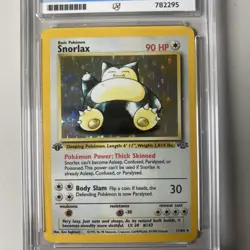 1999 POKEMON JUNGLE 1ST ED - #11 SNORLAX-HOLO - ACE 6 - NOT PSA. REGRADABLE - Image 2