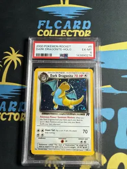 PSA 6 Dark Dragonite #5 Holo 2000 Pokemon Rocket 158799699 - Image 1