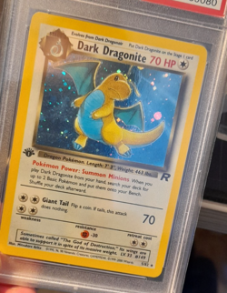 2000 Pokemon DARK DRAGONITE 5/82 Team Rocket 1st Edition Holo Rare English PSA 7 - Image 3