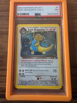 2000 POKEMON ROCKET #5 DARK DRAGONITE-HOLO PSA 7 - Image 1