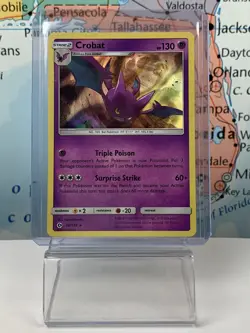 SHIPS SAME DAY Pokemon Card Crobat 56/149 Holo Stage 2 Psychic Type 2017 Rare - Image 1
