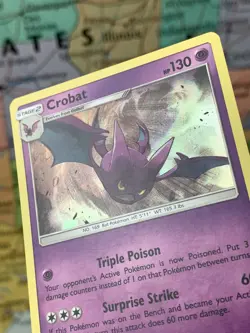 SHIPS SAME DAY Pokemon Card Crobat 56/149 Holo Stage 2 Psychic Type 2017 Rare - Image 3