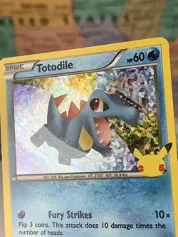 SHIPS SAME DAY Pokemon Card Totodile 18/25 Holo Basic Water Type McDonald's 2021 - Image 3
