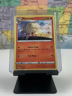 SHIPS SAME DAY Pokemon Card NM/M Ninetales 023/202 Stage 1 Fire Type 2020 Rare - Image 1