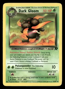 Dark Gloom - 36/82 - Uncommon - Team Rocket - Pokemon Card - MP - Image 1