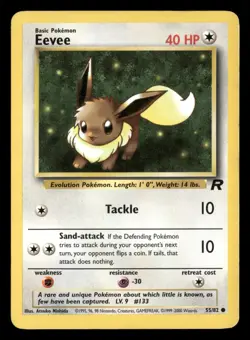 Eevee - 55/82 - Common - Team Rocket - Pokemon Card - MP - Image 1