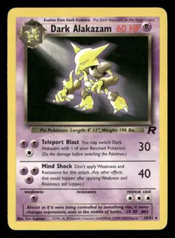 Dark Alakazam - 18/82 - Rare - Team Rocket - Pokemon Card - MP - Image 1