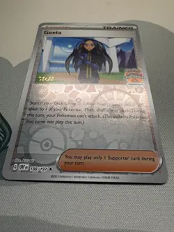Pokemon Geeta OBF 188/197 Regional Championships STAFF Promo Card LP - Image 4