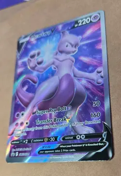 Mewtwo V SWSH229 Sword & Shield Promo Card NM Condition - Image 3