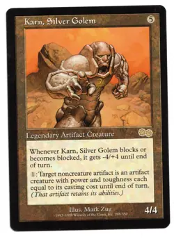 Magic the Gathering MTG Card: Karn, Silver Golem 298/350 Urza's Saga Rare! EX - Image 1