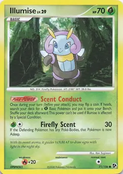 Pokemon Card - Illumise - (71/106 - Great Encounters) - Image 1