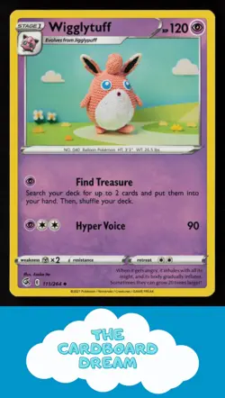 Wigglytuff SWSH08: Fusion Strike #111/264 Pokemon Card - Image 1