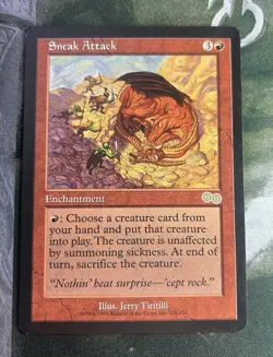 1x Sneak Attack, Urza's Saga, NM, MTG - Image 1