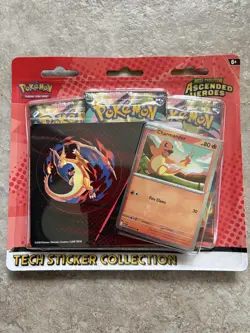 Pokemon TCG Ascended Heroes Charmander Tech Sticker Collection - New Sealed - Image 1
