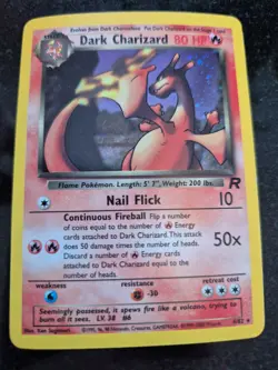 Pokemon TCG Dark Charizard 4/82 Rare Holo Team Rocket WOTC, Vintage LP+ - Image 1