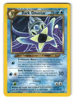 Dark Omastar 19/105 Unlimited Rare Neo Destiny Pokemon HP - Image 1