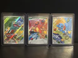 Pokemon First Partner Illustration Collection Series 1 Kanto Gen 1 Starter Set - Image 1