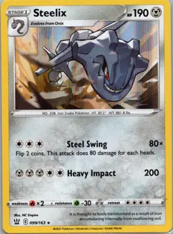 Pokemon TCG Steelix 99/163 Battle Styles Holo NM - Image 1