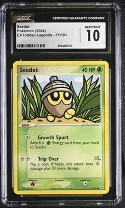 CGC 10 Gem Mint Seedol 2004 Pokemon EX Hidden Legends 71/101 - Image 1
