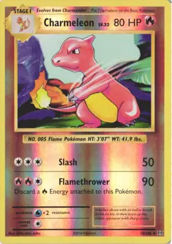Charmeleon 10/108 Uncommon Evolutions Pokemon Reverse Holo Near Mint - Image 1