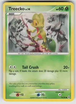 Treecko 78/99 Common Arceus Pokemon Damaged - Image 1