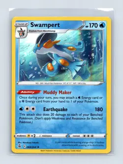 Swampert 064/264 Holo Rare Fusion Strike Pokemon Holo Lightly Played - Image 1