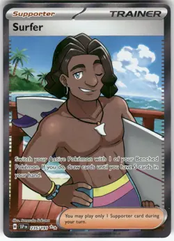 Surfer 235/191 Ultra Rare Surging Sparks Pokemon Holo Near Mint - Image 1
