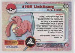 Lickitung Topps Chrome Pokemon TV Animation Edition Series 2 #108 2000 - Image 2