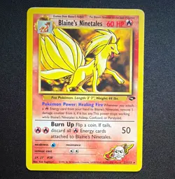 Pokemon TCG Blaine's Ninetales Gym Challenge 21/132 Rare Unlimited English WOTC - Image 1