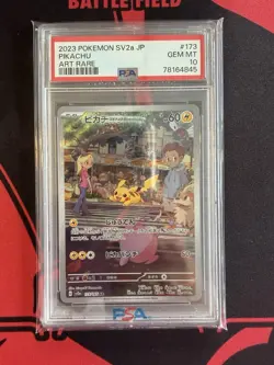 PSA 10 Pikachu AR 173/165 Art Rare Pokemon 151 Japanese 2023 - Image 1