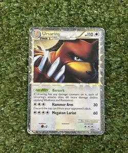 Ursaring 89/95 Prime Rare HGSS Unleashed Pokemon 110 HP Holo Heavily Played - Image 1