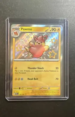 Pawmo 143/091 SV: Paldean Fates Holo Pokemon - Image 1