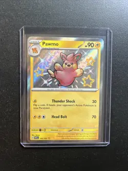 Pawmo 143/091 SV: Paldean Fates Holo Pokemon - Image 2