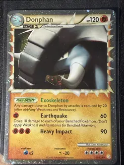 Pokemon TCG Donphan PRIME 107/123 Holo Ultra Rare HeartGold & SoulSilver English - Image 3