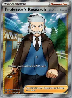 Professor's Research 150/159 Crown Zenith Pokemon TCG Holo Ultra Rare NM - Image 1