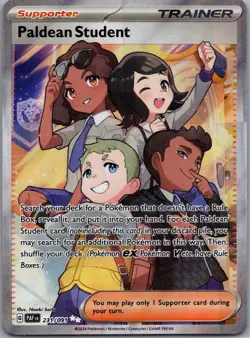 Paldean Student 231/091 Paldean Fates Pokemon TCG Holo Ultra Rare NM - Image 1