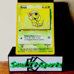 Pokemon Caterpie/Raupy 45/102 (German) 1st edition Base Set - NM - Image 1
