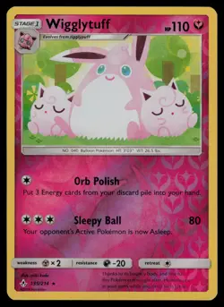 Wigglytuff 135/214 Rare Unbroken Bonds Pokemon Reverse Holo Lightly Played - Image 1