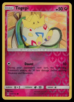 Togepi 136/214 Common Unbroken Bonds Pokemon Reverse Holo Lightly Played - Image 1
