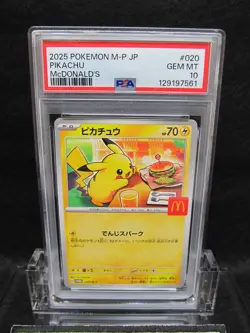 PSA 10| 2025 Pokemon Card Pikachu 020/M-P McDONALD'S Promo Japanese Happy Meal 2 - Image 3