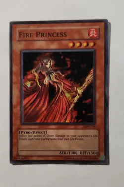 Fire Princess LON-034 Labyrinth of Nightmare Unlimited Yugioh MP Super Rare - Image 1
