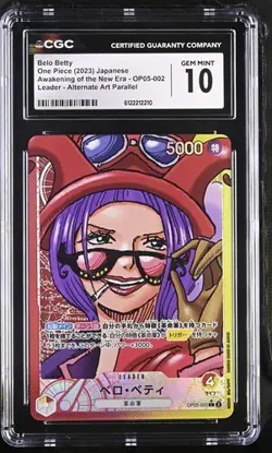 ✨ CGC 10 One Piece Belo Betty OP05-002 Leader Alt Art Japanese Awakening - Image 1