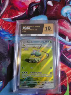 ACE 10 Grotle 164/162 Illustration Rare 2024 Temporal Forces Pokemon TCG. - Image 1