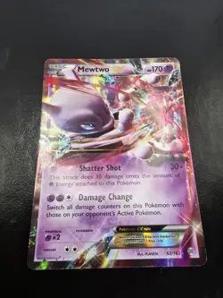 Mewtwo EX 62/162 Holo EX Rare BREAKthrough Pokemon TCG Foil Card Lightly Played - Image 1